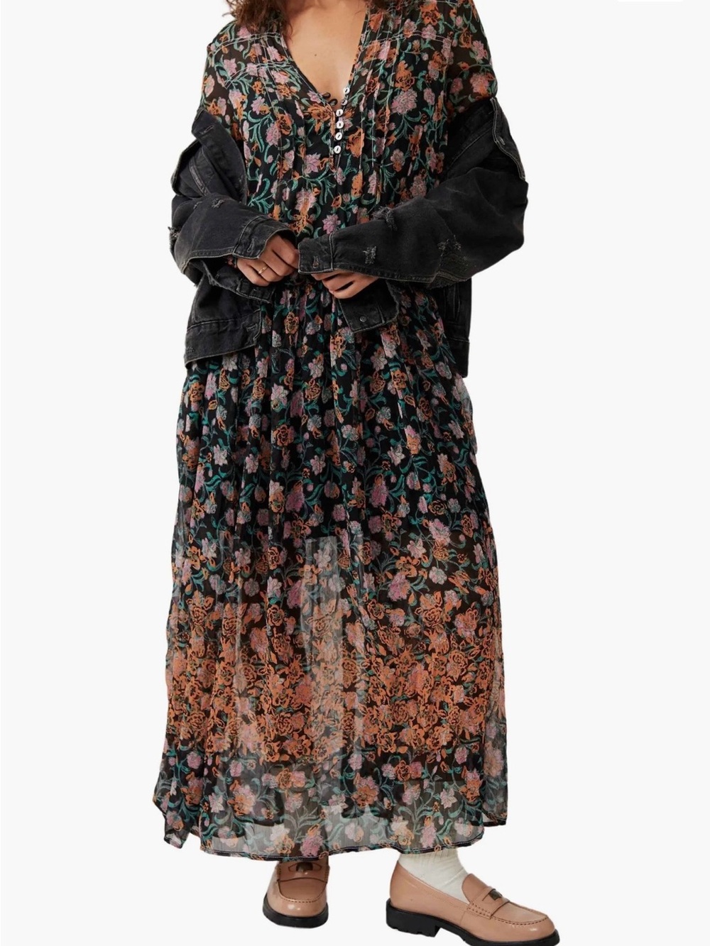 NWT Free People See It Through Maxi Dress